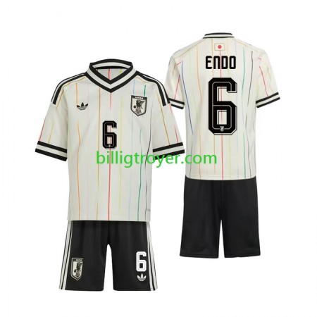 Billige Fotballdrakter Japan Wataru Endo 6 Barn Bortedraktsett World Cup 2026 Kortermet